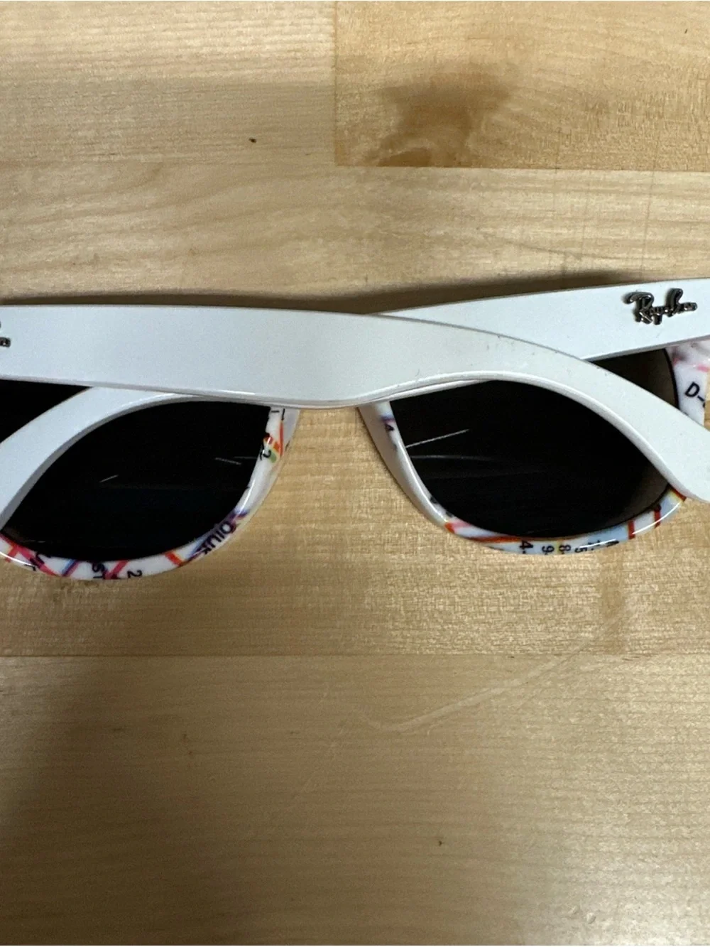 Ray-Ban RB2140 Original Wayfarer Classic Sunglasses White Street Map
